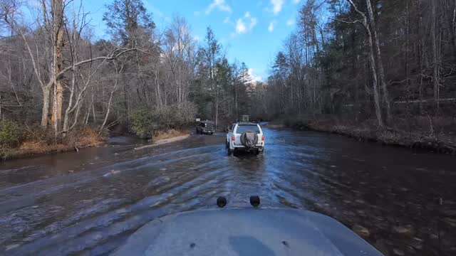 Crossing Popcorn Creek on the Georgia Traverse