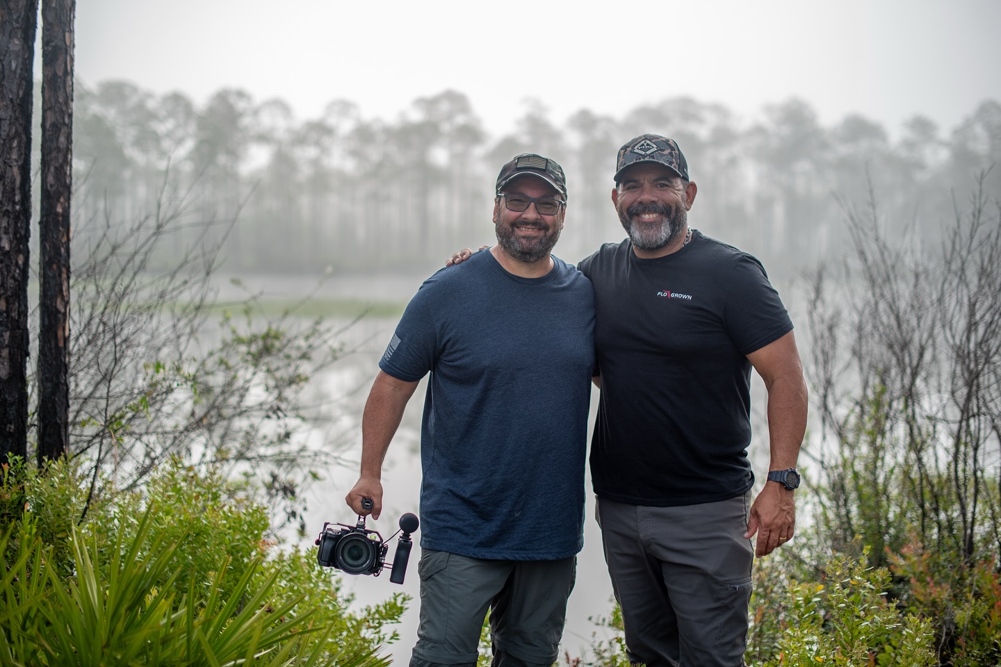 SOFLO Overlander crew filming an educational episode in the rain